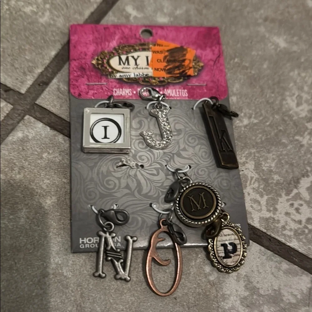 Charm Set - Silver, Gold, and Black letters